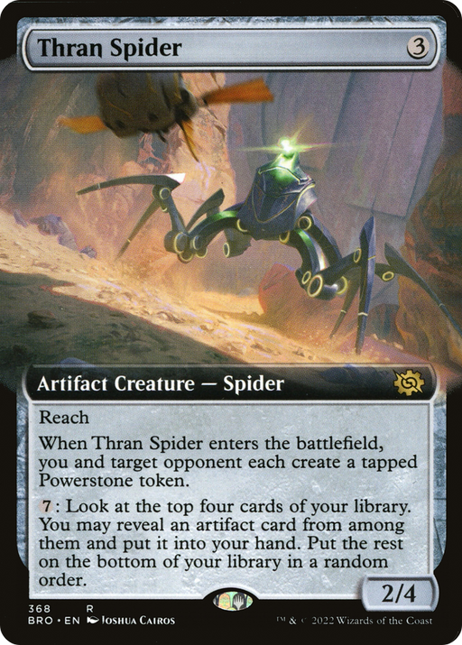 Thran Spider (BRO-368) [The Brothers' War] (Extended Art) MTG Single Wizards of the Coast