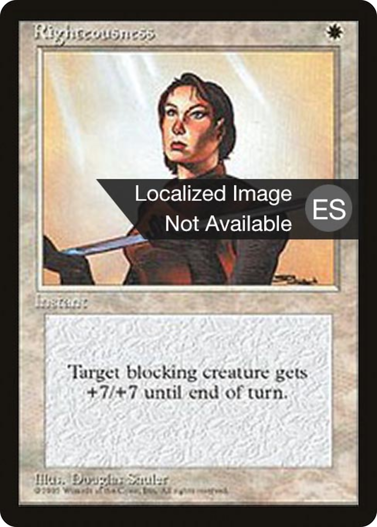 Righteousness (4BB-046) [Fourth Edition Foreign Black Border] MTG Single Wizards of the Coast