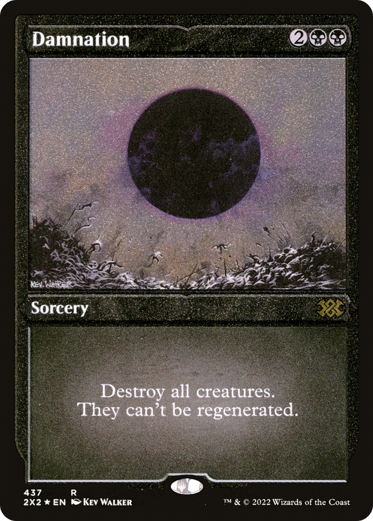 Damnation (Foil Etched) (2X2-437) [Double Masters 2022] Foil MTG Single Wizards of the Coast
