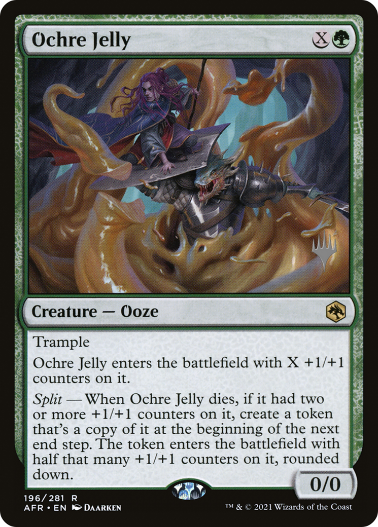 Ochre Jelly (PPAFR-196) [Adventures in the Forgotten Realms Promos] Foil MTG Single Wizards of the Coast