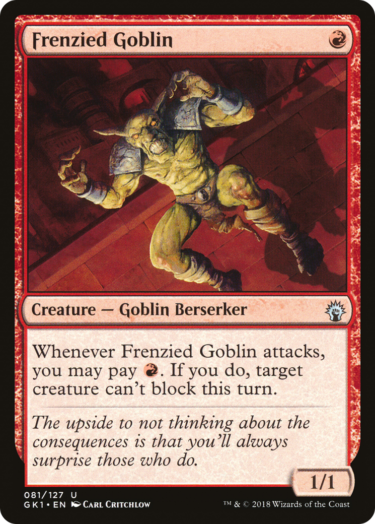 Frenzied Goblin (GR1-081) [Misc] GRN Guild Kit MTG Single Wizards of the Coast