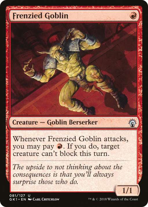 Frenzied Goblin (GR1-081) [Misc] GRN Guild Kit MTG Single Wizards of the Coast