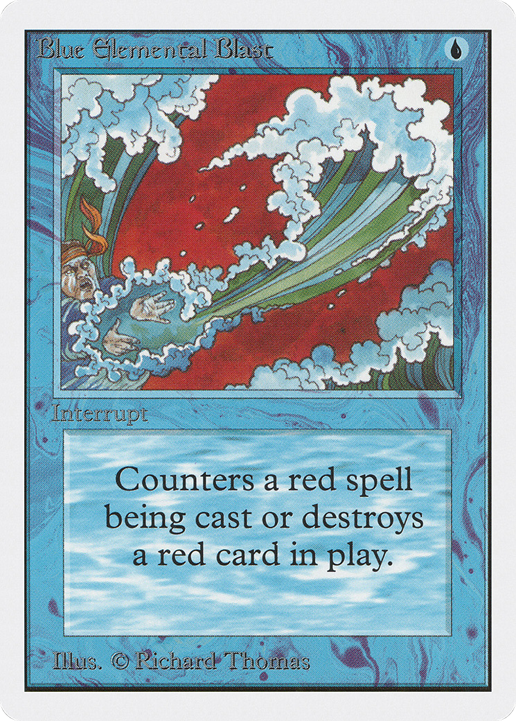 Blue Elemental Blast (2ED-050) [Oldschool] Unlimited Edition MTG Single Wizards of the Coast