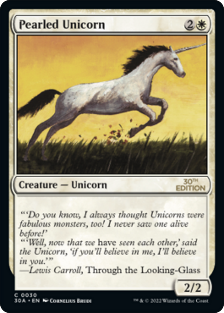 Pearled Unicorn [30th Anniversary Edition] MTG Single Magic: The Gathering