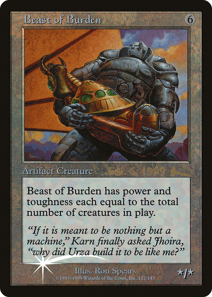 Beast of Burden (PRE-005) [Urza's Legacy Promos] Foil MTG Single Wizards of the Coast