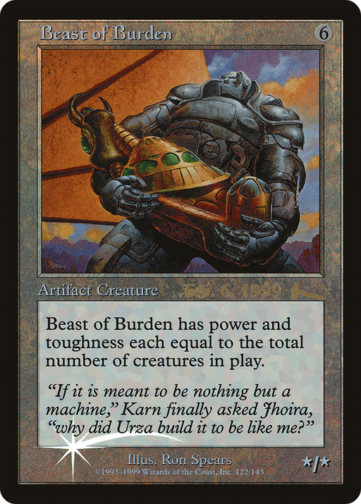 Beast of Burden (PRE-005) [Urza's Legacy Promos] Foil MTG Single Wizards of the Coast