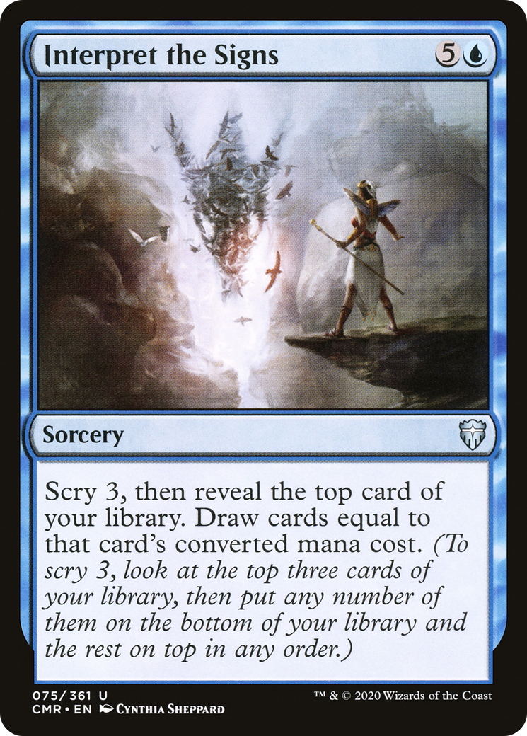 Interpret the Signs (CMR-075) [Commander Legends] Foil MTG Single Wizards of the Coast