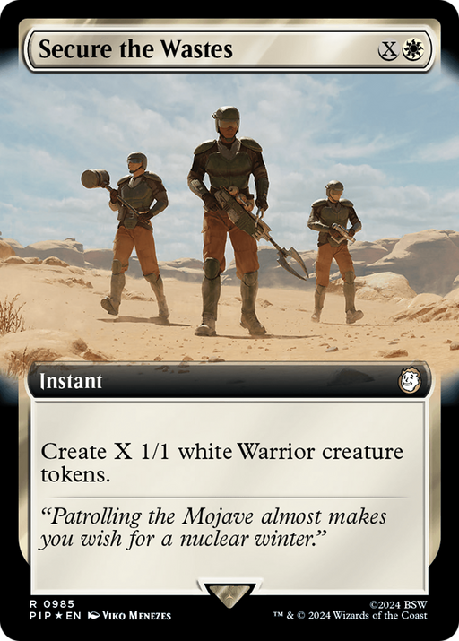 Secure the Wastes (Surge Foil) (PIP-985) [Fallout] (Extended Art) Foil MTG Single Wizards of the Coast