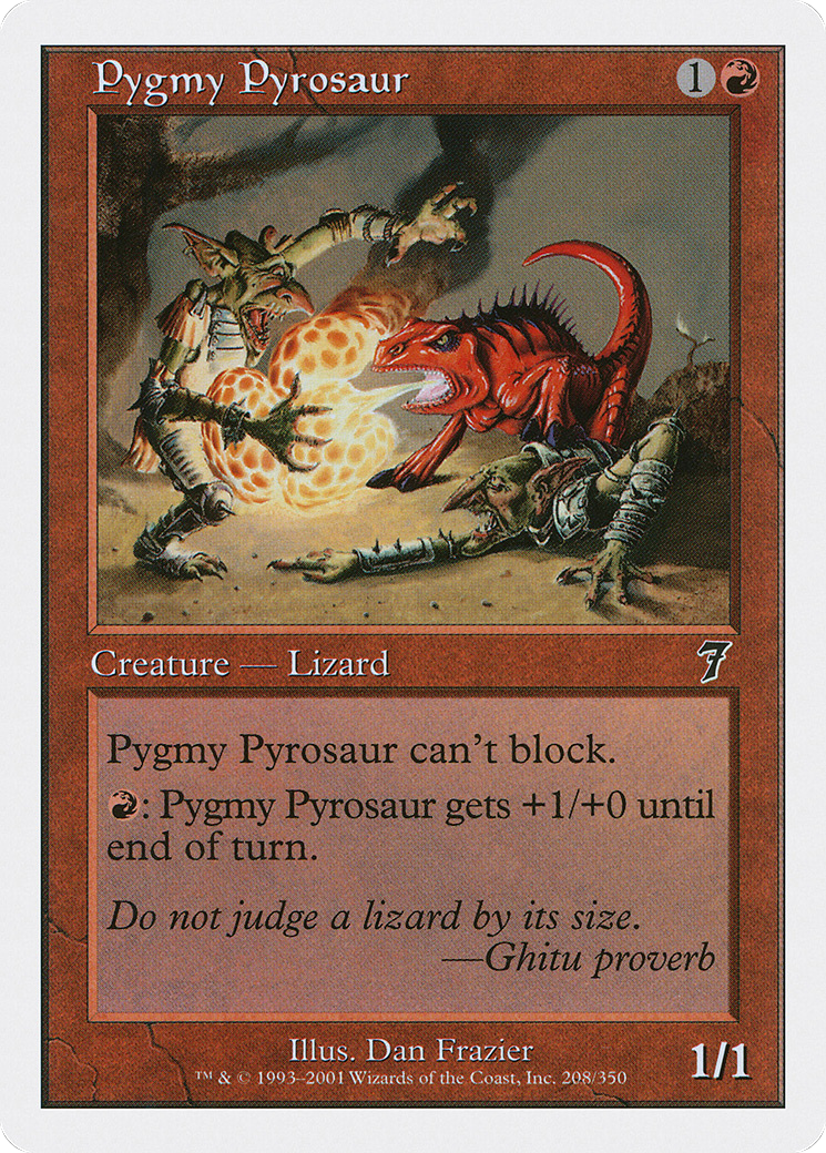 Pygmy Pyrosaur (7ED-208) [7th Edition] Foil MTG Single Wizards of the Coast
