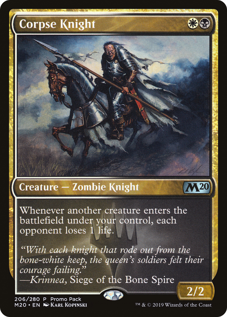 Corpse Knight (PPM20-206) [Core Set 2020 Promos] Foil MTG Single Wizards of the Coast