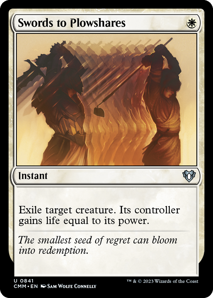 Swords to Plowshares (CMM-841) [Commander Masters] MTG Single Wizards of the Coast
