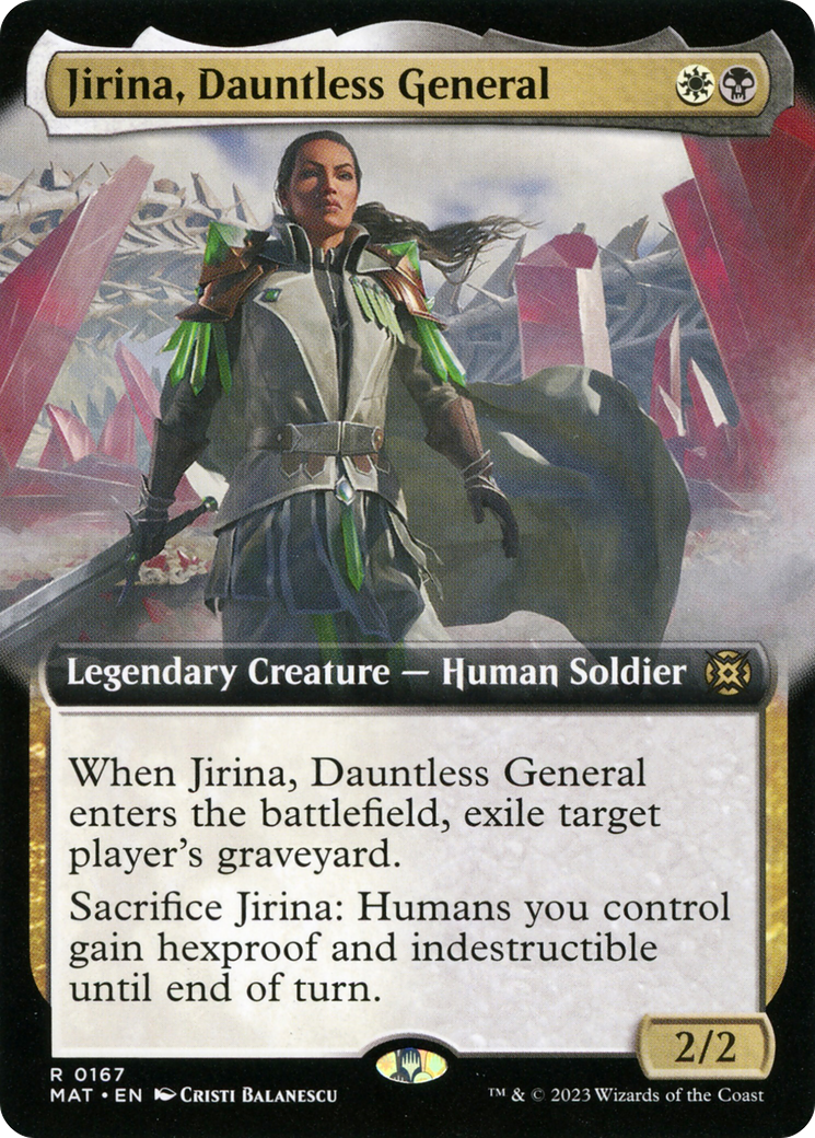 Jirina, Dauntless General (MAT-167) [March of the Machine: The Aftermath] (Extended Art) Foil MTG Single Wizards of the Coast