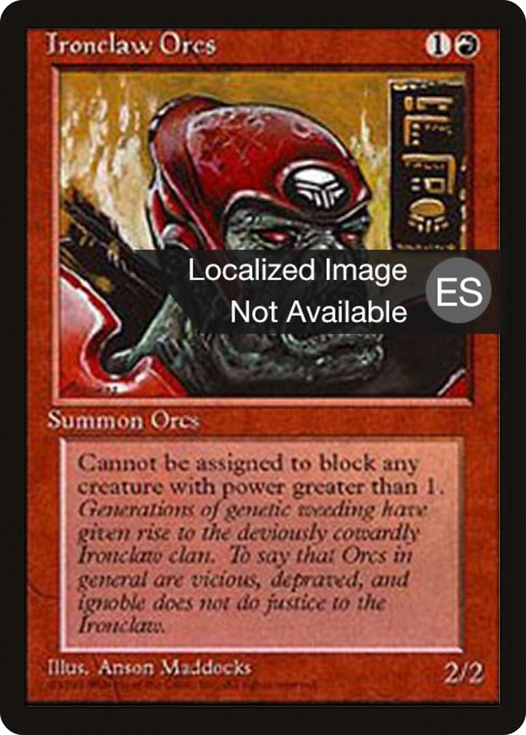 Ironclaw Orcs (4BB-206) [Fourth Edition Foreign Black Border] MTG Single Wizards of the Coast