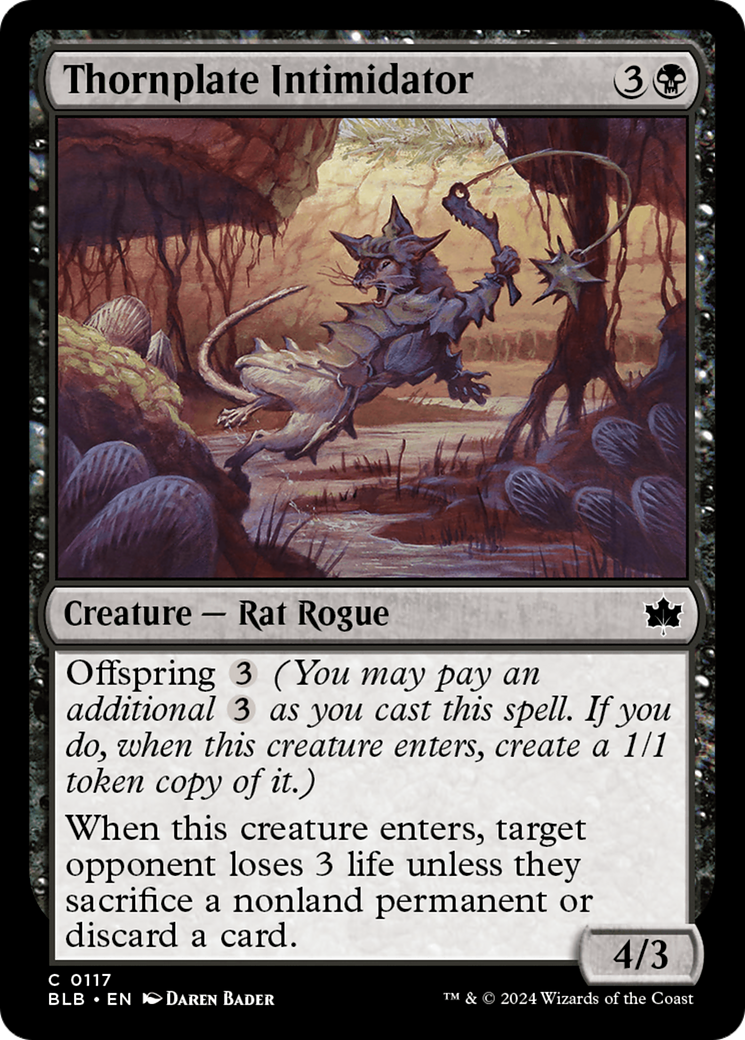 Thornplate Intimidator (BLB-117) [Bloomburrow] Foil MTG Single Wizards of the Coast