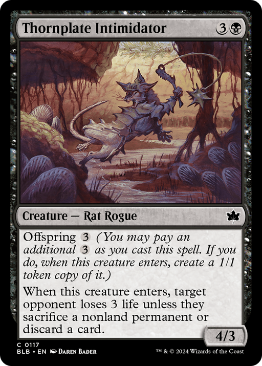 Thornplate Intimidator (BLB-117) [Bloomburrow] Foil MTG Single Wizards of the Coast