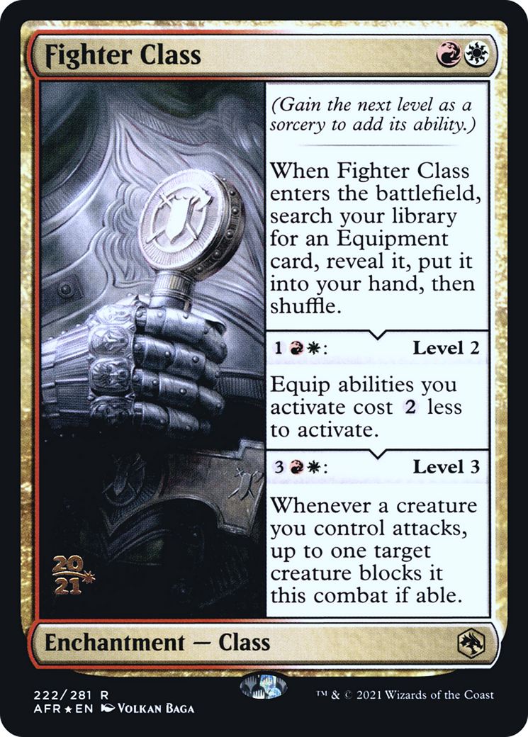 Fighter Class (PRE-222) [Adventures in the Forgotten Realms Promos] Foil MTG Single Wizards of the Coast