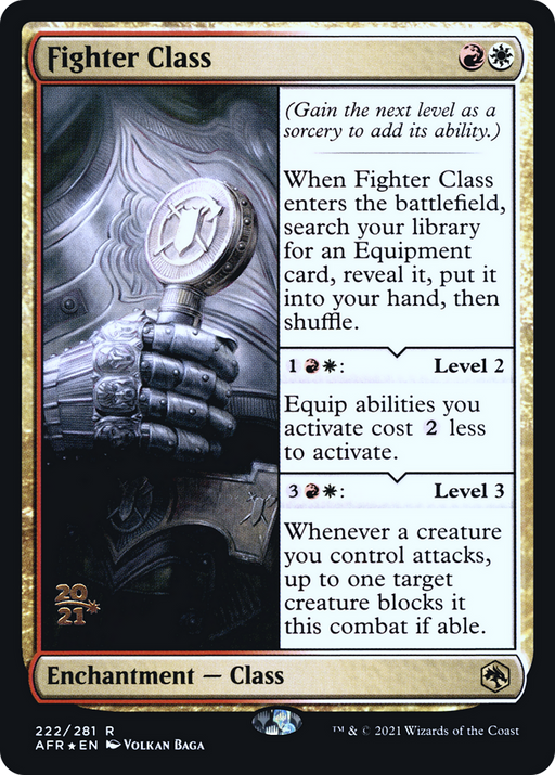 Fighter Class (PRE-222) [Adventures in the Forgotten Realms Promos] Foil MTG Single Wizards of the Coast