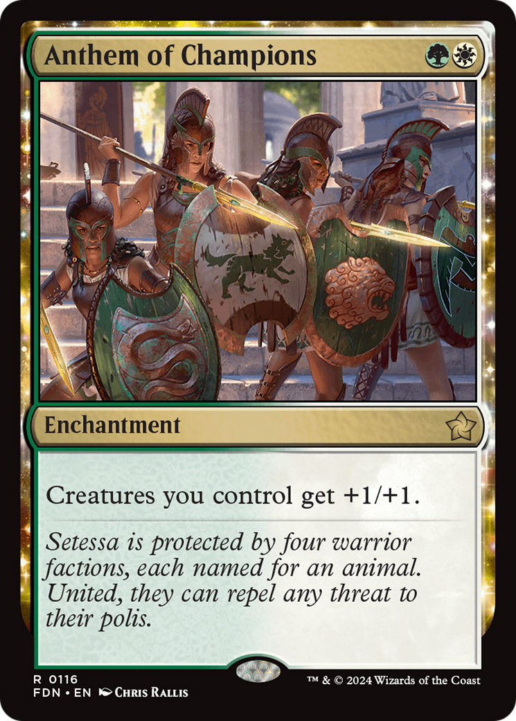 Anthem of Champions (FDN-116) [Foundations] Foil MTG Single Wizards of the Coast