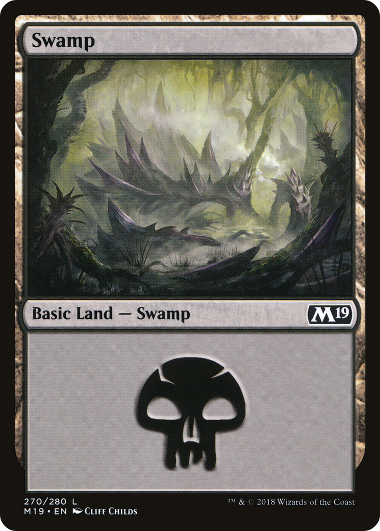 Swamp (M19-270) [Core Set 2019] Foil MTG Single Wizards of the Coast