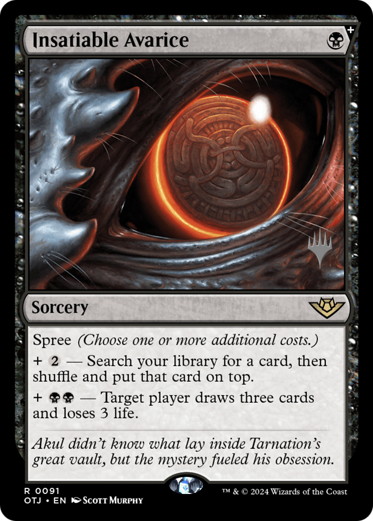 Insatiable Avarice (PPOTJ-091) [Outlaws of Thunder Junction Promos] MTG Single Wizards of the Coast