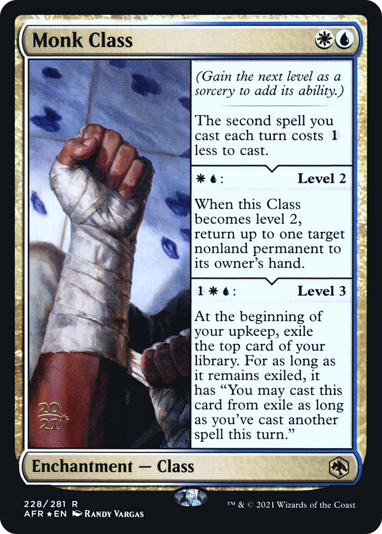 Monk Class (PRE-228) [Adventures in the Forgotten Realms Promos] Foil MTG Single Wizards of the Coast