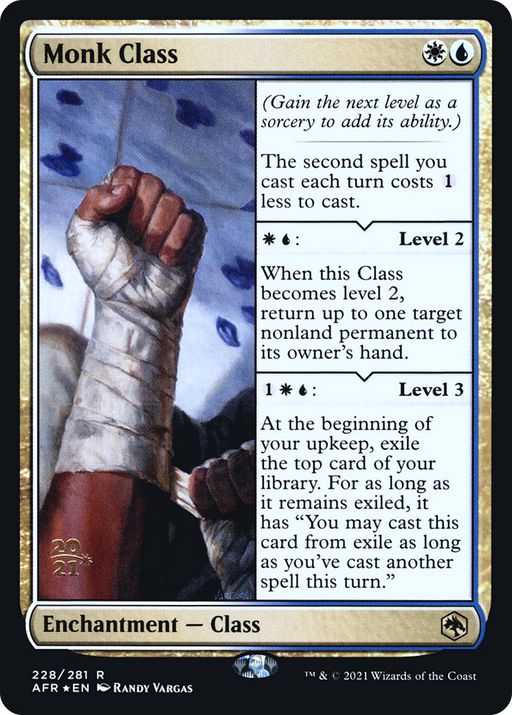 Monk Class (PRE-228) [Adventures in the Forgotten Realms Promos] Foil MTG Single Wizards of the Coast