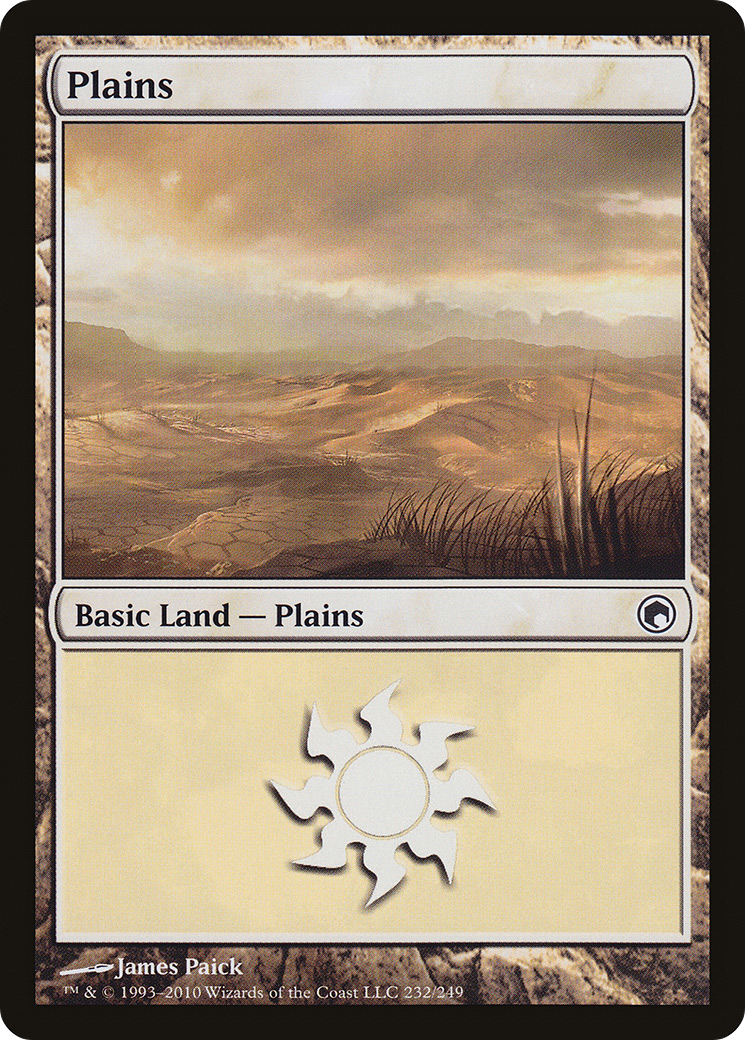 Plains (232) (SOM-232) [Scars of Mirrodin] Foil MTG Single Wizards of the Coast
