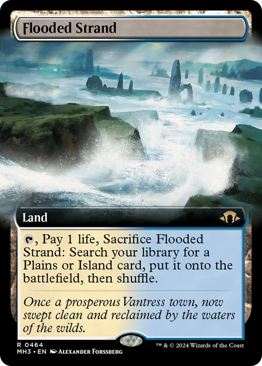 Flooded Strand (MH3-464) [Modern Horizons 3] (Extended Art) Foil MTG Single Wizards of the Coast