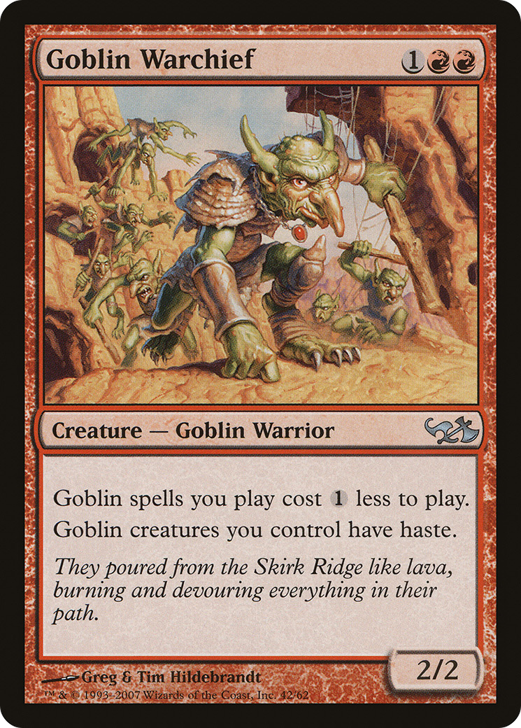 Goblin Warchief (EVG-042) [Misc] Duel Decks: Elves vs. Goblins MTG Single Wizards of the Coast