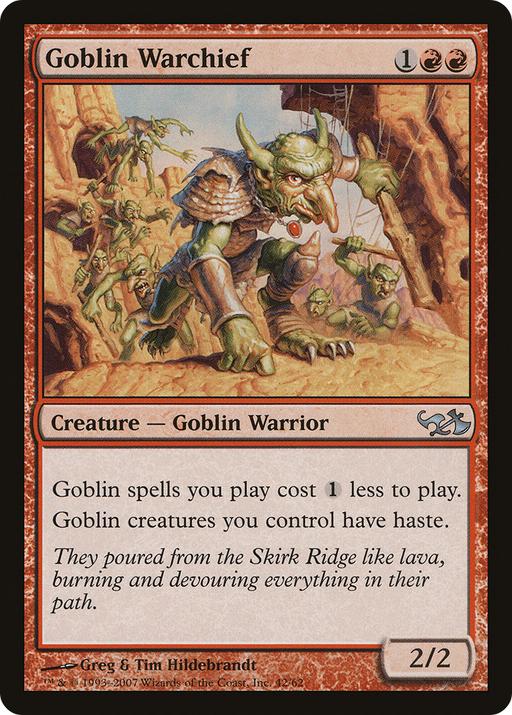 Goblin Warchief (EVG-042) [Misc] Duel Decks: Elves vs. Goblins MTG Single Wizards of the Coast