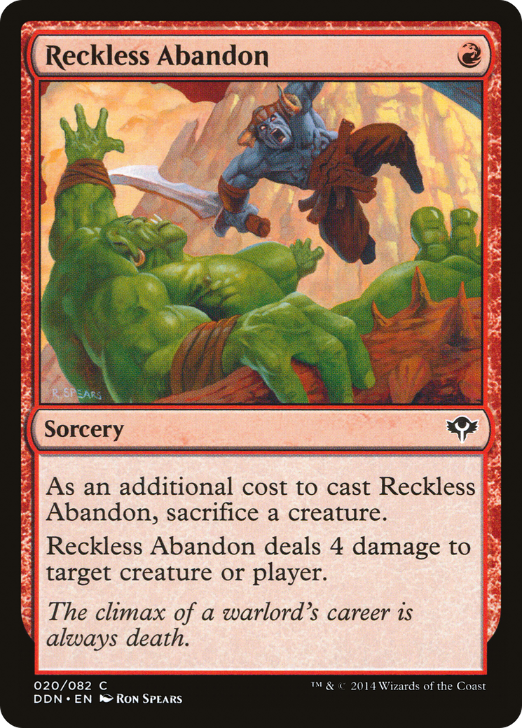 Reckless Abandon (DDN-020) [Misc] Duel Decks: Speed vs. Cunning MTG Single Wizards of the Coast