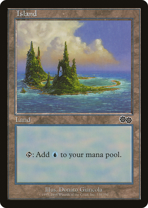 Island (338) (USG-338) [Urza's Saga] MTG Single Wizards of the Coast