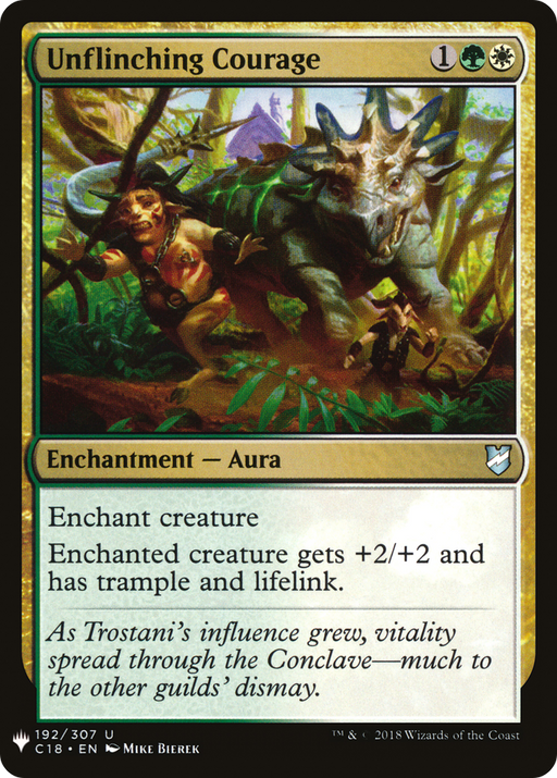 Unflinching Courage (LIST-C18-192) [Mystery Booster] The List MTG Single Wizards of the Coast