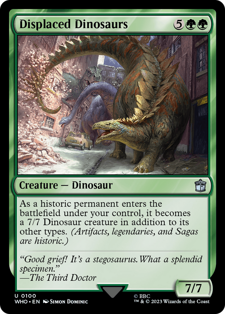 Displaced Dinosaurs (WHO-100) [Doctor Who] MTG Single Wizards of the Coast