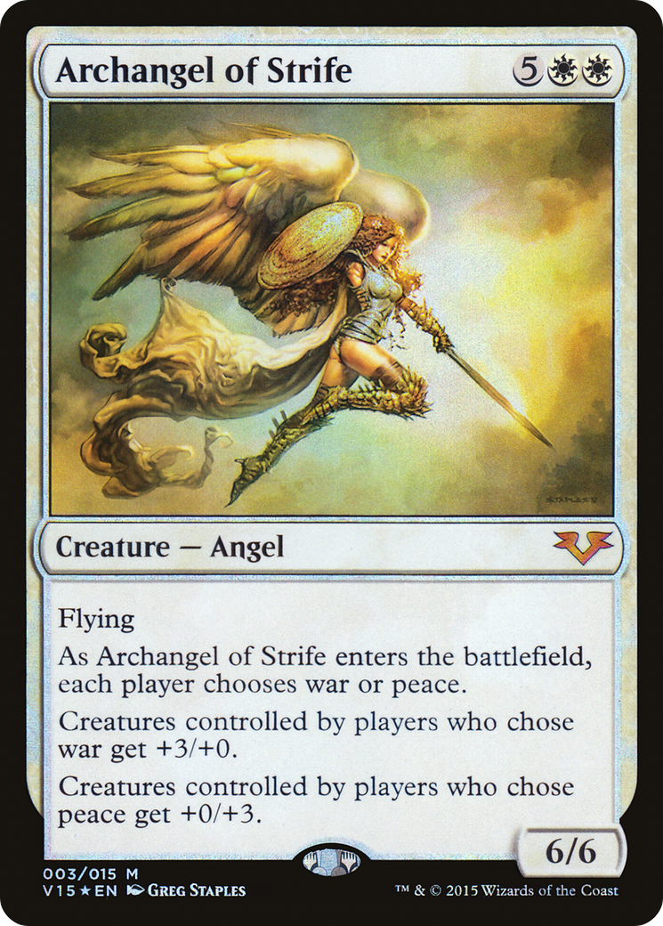 Archangel of Strife (V15-003) [Misc] From the Vault: Angels Foil MTG Single Wizards of the Coast