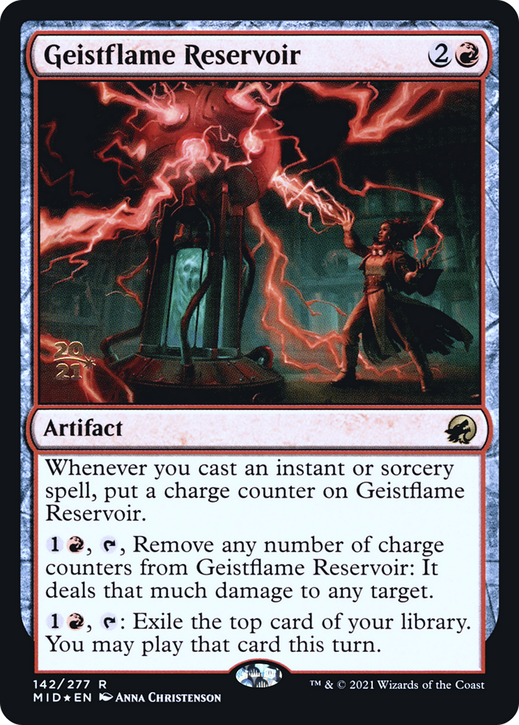 Geistflame Reservoir (PRE-142S) [Innistrad: Midnight Hunt Promos] Foil MTG Single Wizards of the Coast