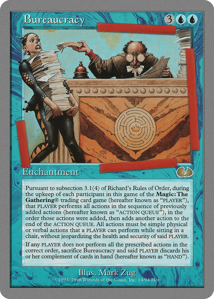 Bureaucracy (UGL-014) [Unglued] MTG Single Wizards of the Coast