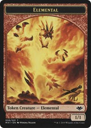 Elemental (008) // Serra the Benevolent Emblem (020) Double-Sided Token [Tokens] Modern Horizons Tokens MTG Single Magic: The Gathering