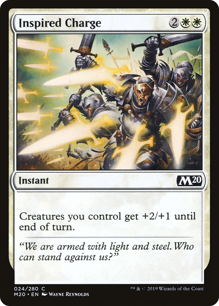 Inspired Charge (M20-024) [Core Set 2020] MTG Single Wizards of the Coast