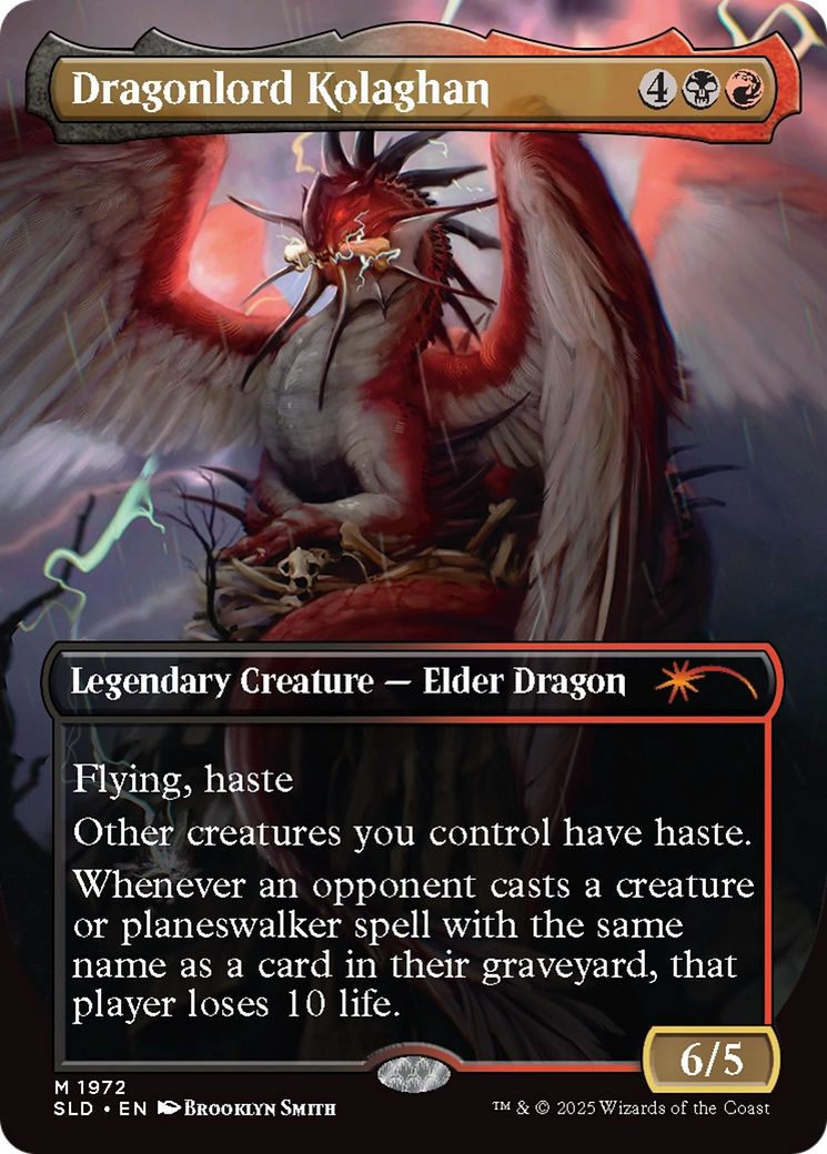 Dragonlord Kolaghan // Dragonlord Kolaghan (SLD-1972) [Secret Lair] Drop (Borderless) MTG Single Wizards of the Coast