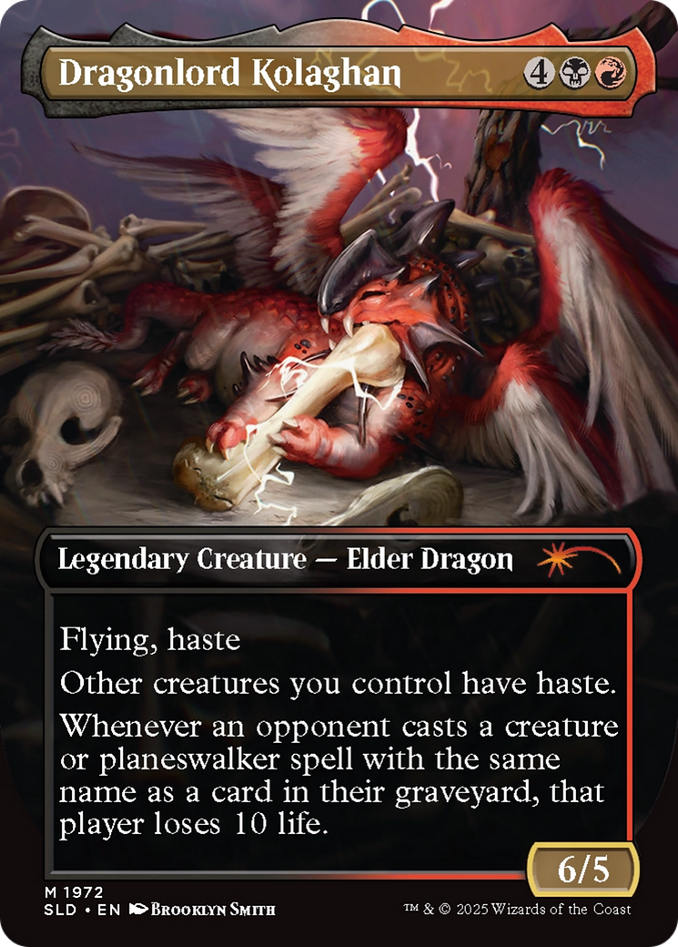Dragonlord Kolaghan // Dragonlord Kolaghan (SLD-1972) [Secret Lair] Drop (Borderless) MTG Single Wizards of the Coast