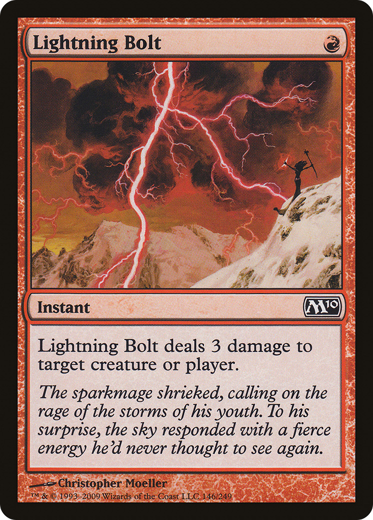 Lightning Bolt (M10-146) [Magic 2010] MTG Single Wizards of the Coast