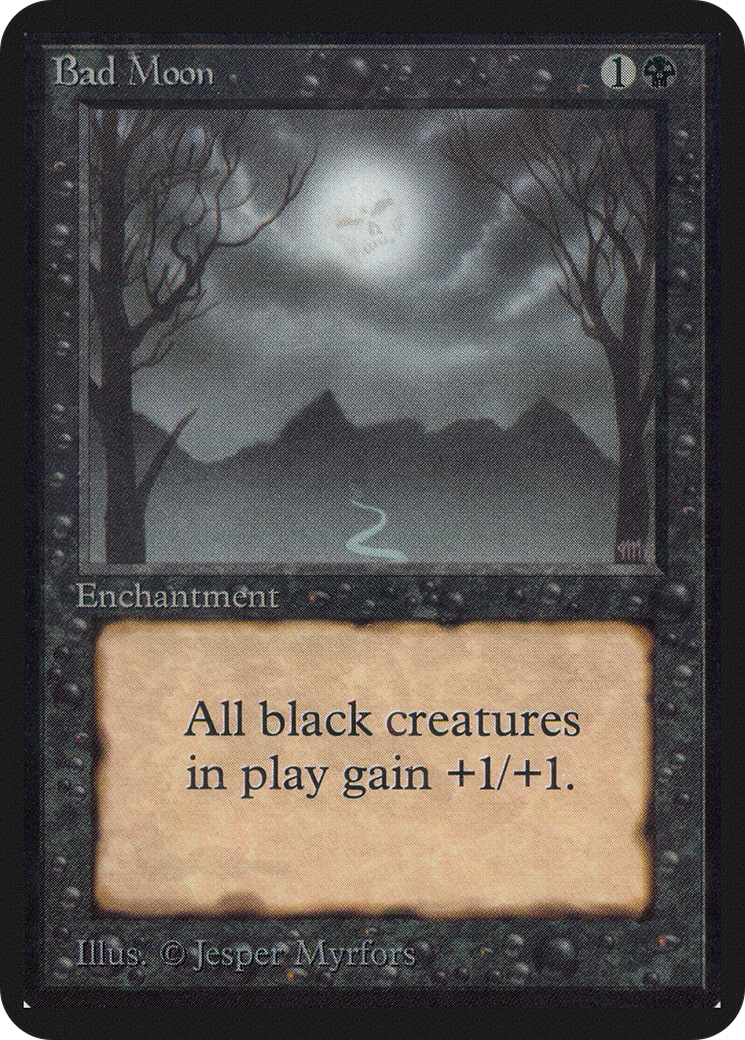 Bad Moon (LEA-) [Oldschool] Limited Edition Alpha MTG Single Wizards of the Coast