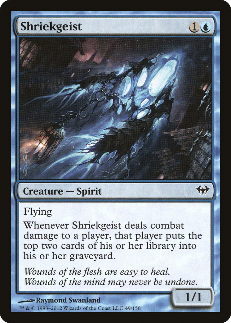 Shriekgeist (DKA-049) [Dark Ascension] Foil MTG Single Wizards of the Coast