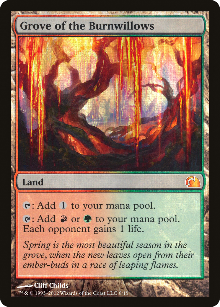 Grove of the Burnwillows (V12-008) [Misc] From the Vault: Realms Foil MTG Single Wizards of the Coast