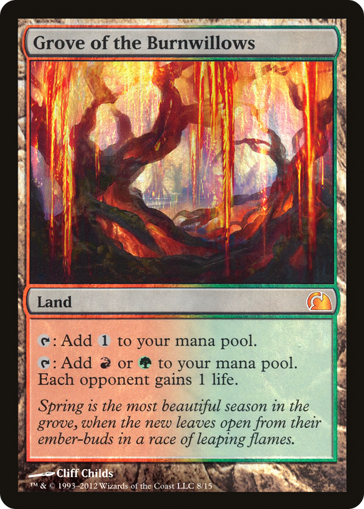 Grove of the Burnwillows (V12-008) [Misc] From the Vault: Realms Foil MTG Single Wizards of the Coast