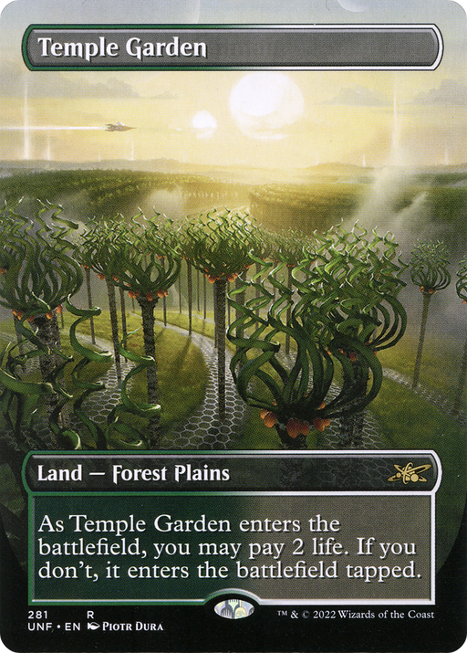 Temple Garden (UNF-281) [Unfinity] (Borderless) MTG Single Wizards of the Coast