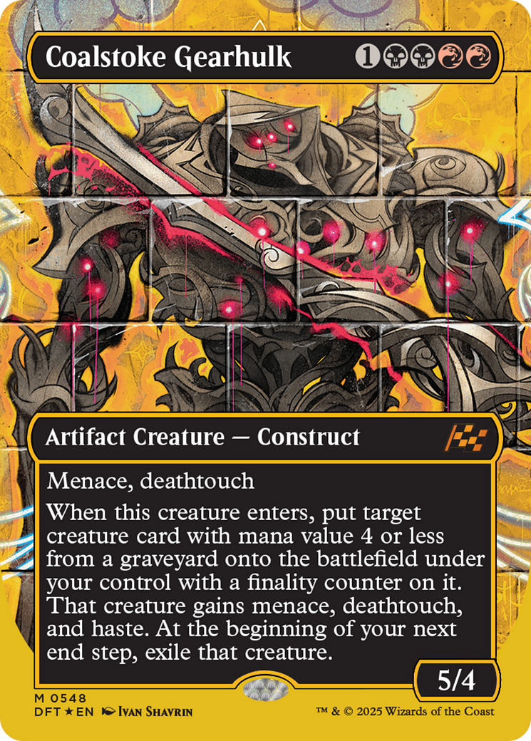 Coalstoke Gearhulk (First-Place Foil) (DFT-548) [Aetherdrift] (Borderless) Foil MTG Single Wizards of the Coast