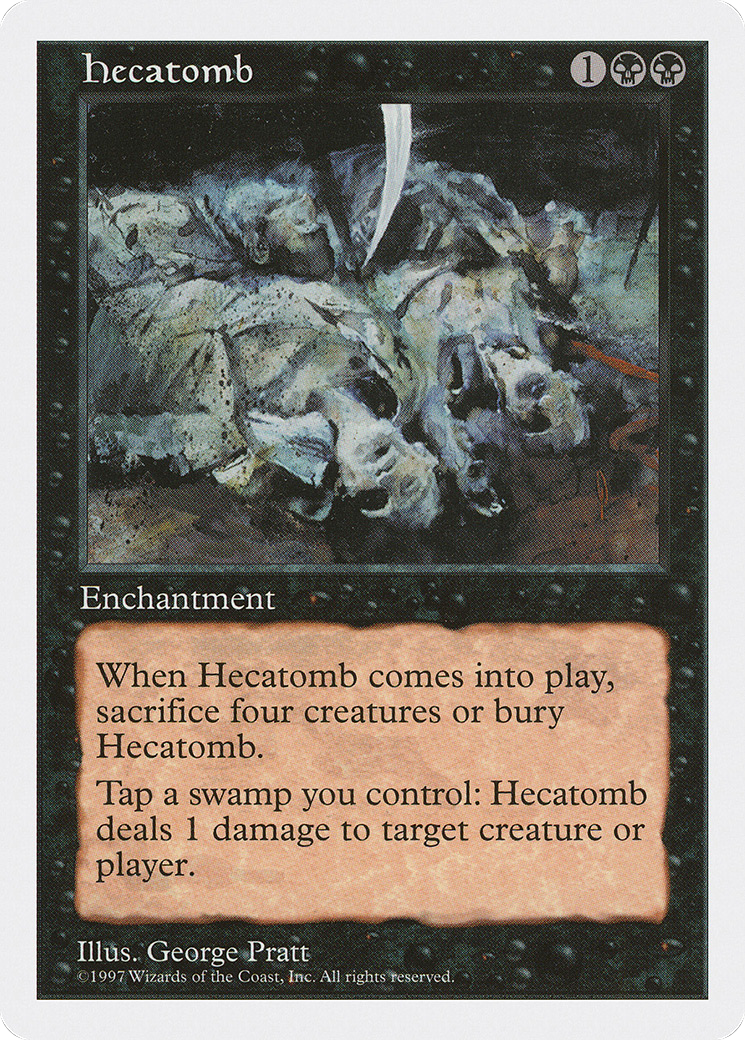 Hecatomb (5ED-167) [Fifth Edition] MTG Single Wizards of the Coast