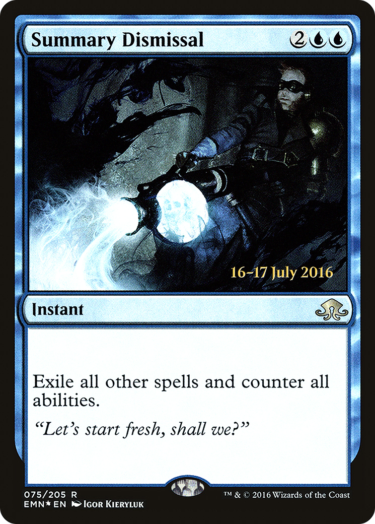 Summary Dismissal (PRE-075) [Eldritch Moon Promos] Foil MTG Single Wizards of the Coast